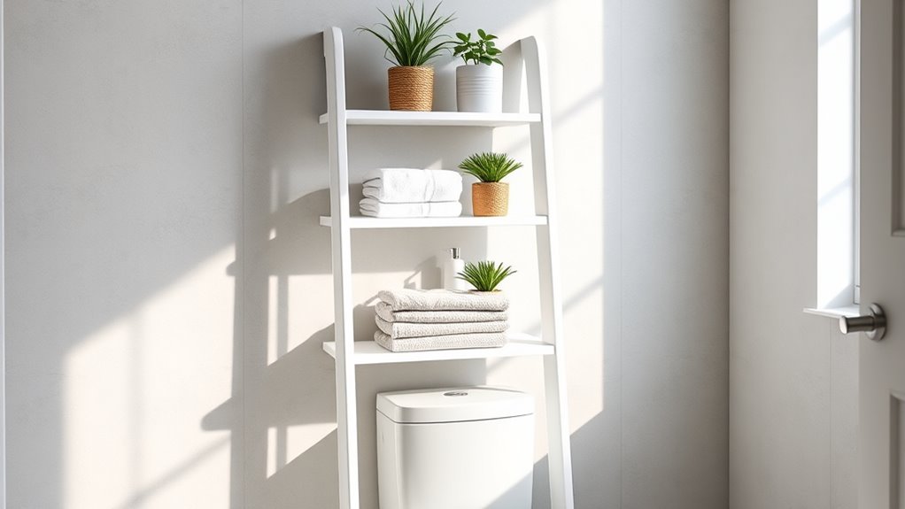 top over toilet storage ladders