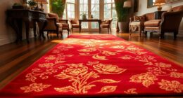 top red silk runner carpets