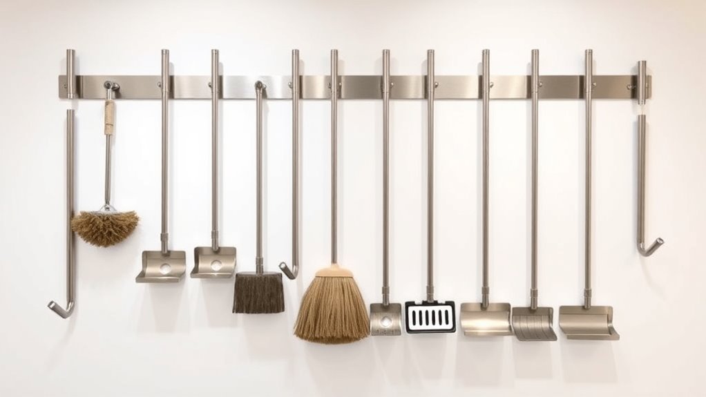 top wall mount broom holders