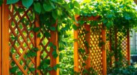 top wood trellis for peas
