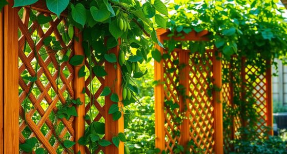 top wood trellis for peas