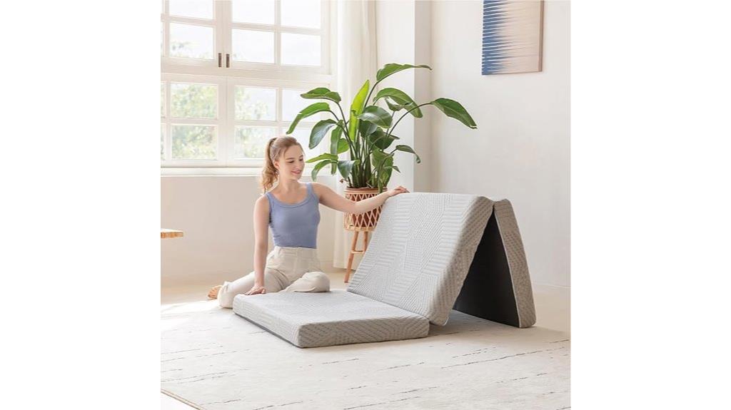 tri fold memory foam mattress