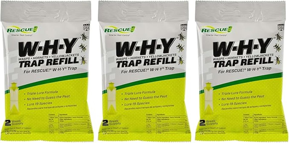 triple pack wasp trap refill