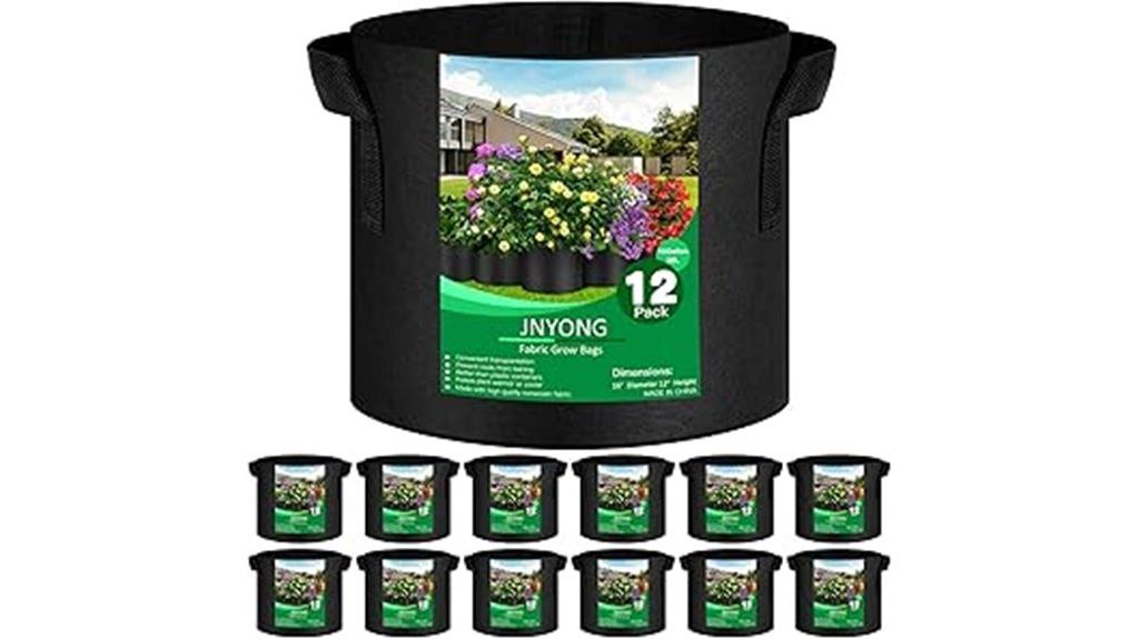 twelve 10 gallon grow bags