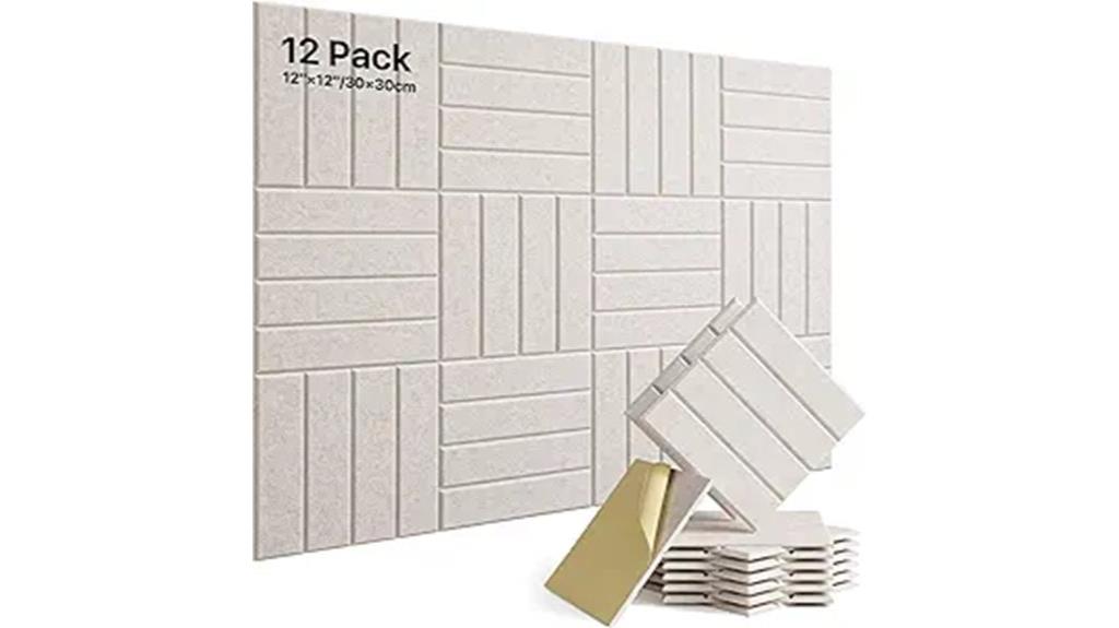 twelve foam wall panels