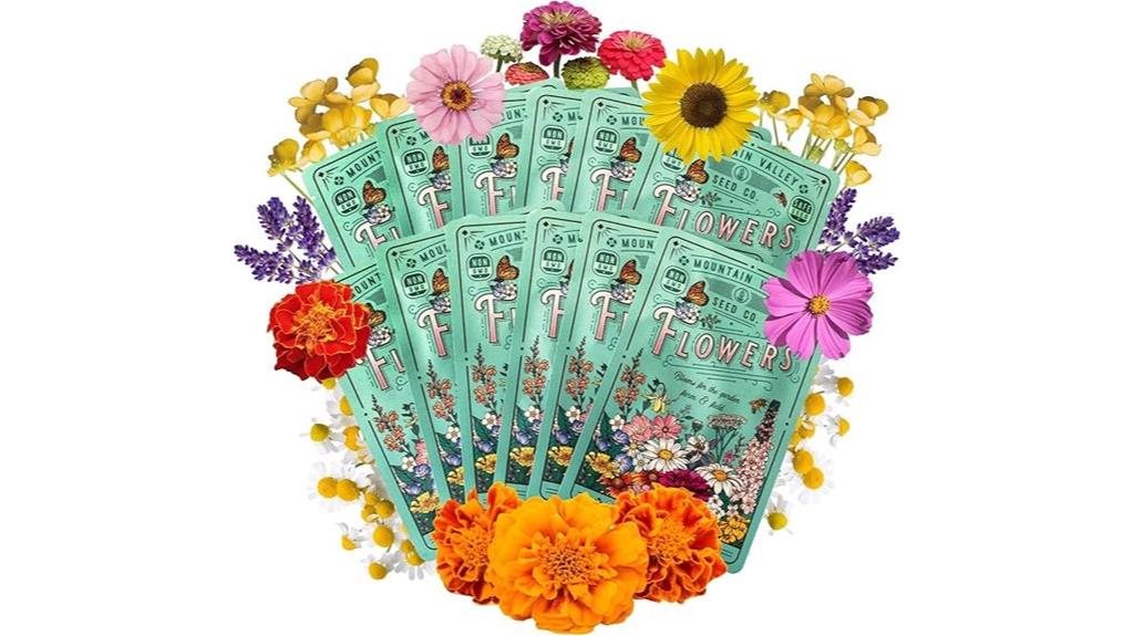 twelve varieties flower seeds