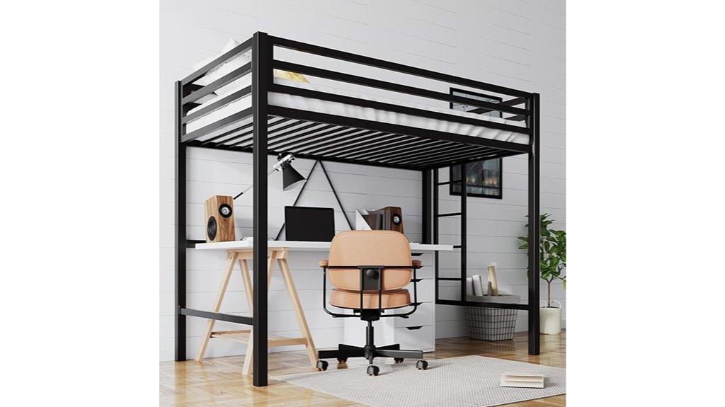 twin loft bed with ladder