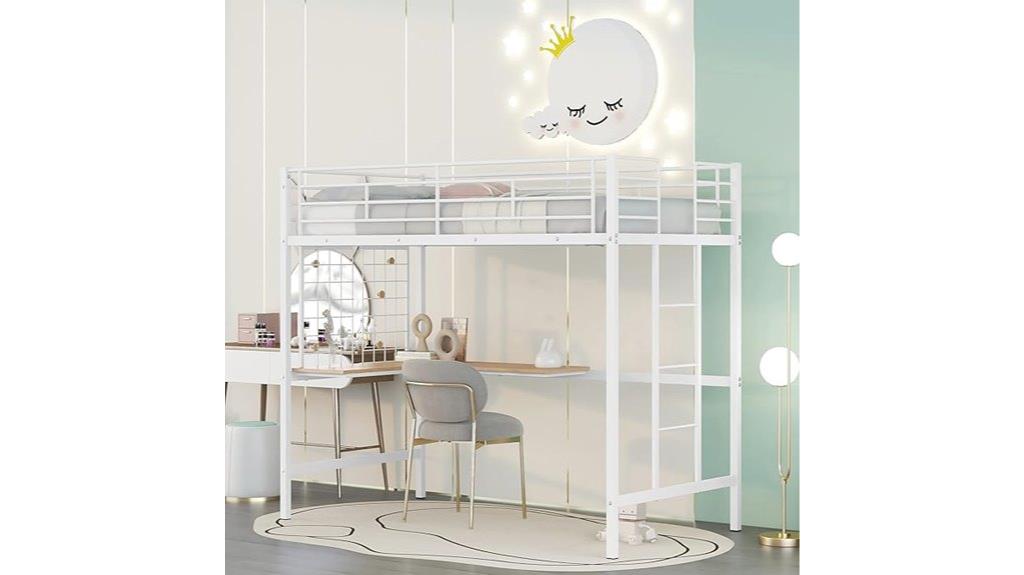 twin metal loft bed