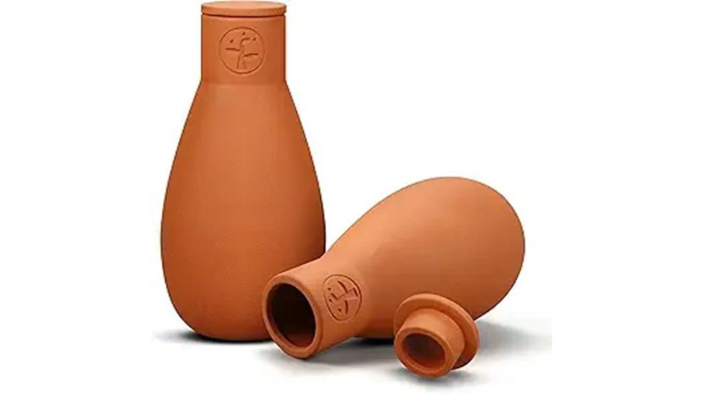 two 16 oz watering globes