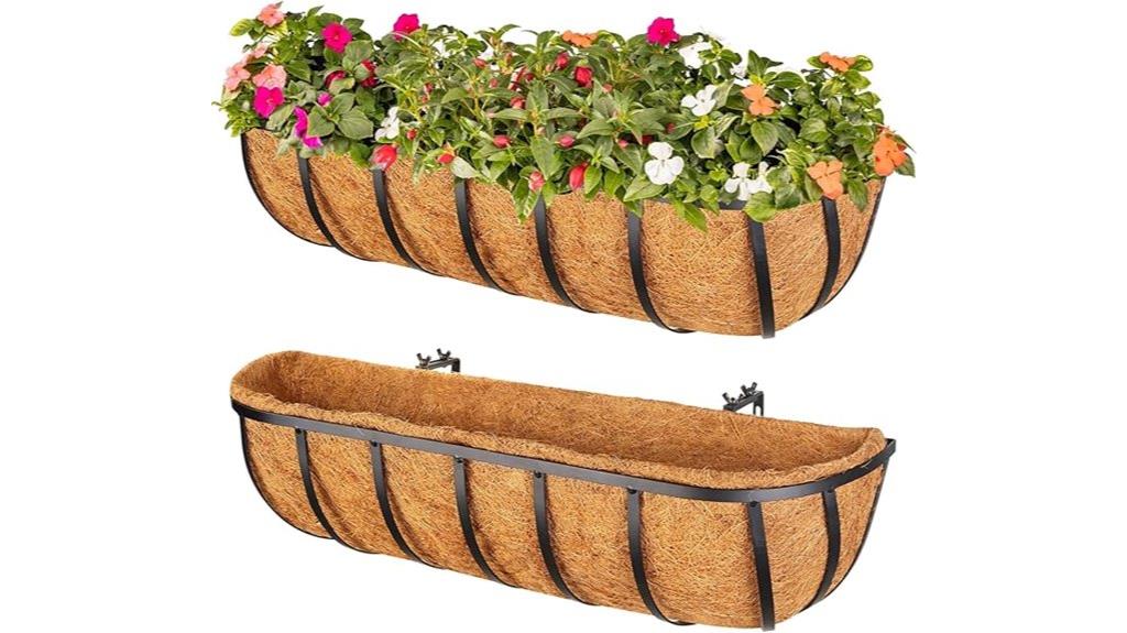 two 24 inch planters