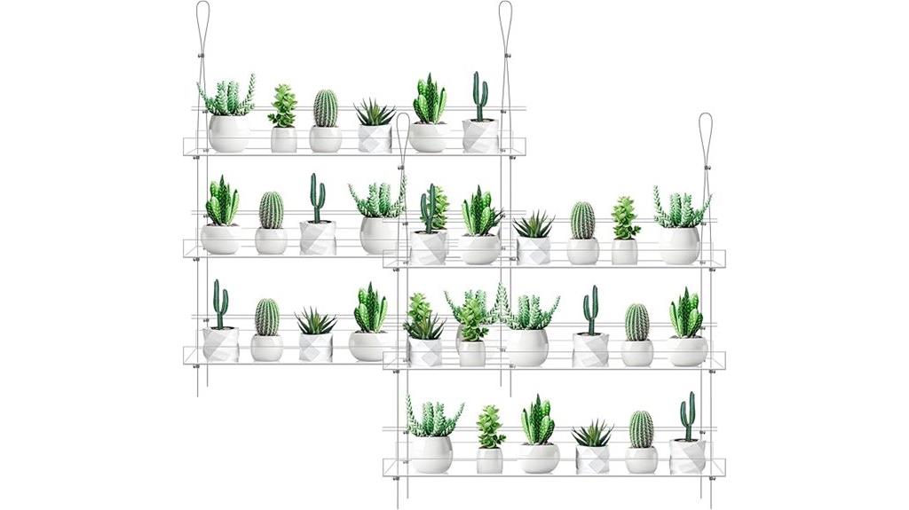 two 28 inch clear shelves