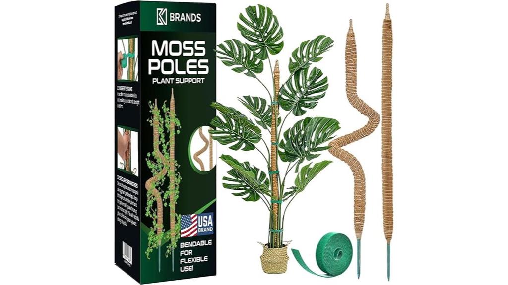 two 28 inch moss poles