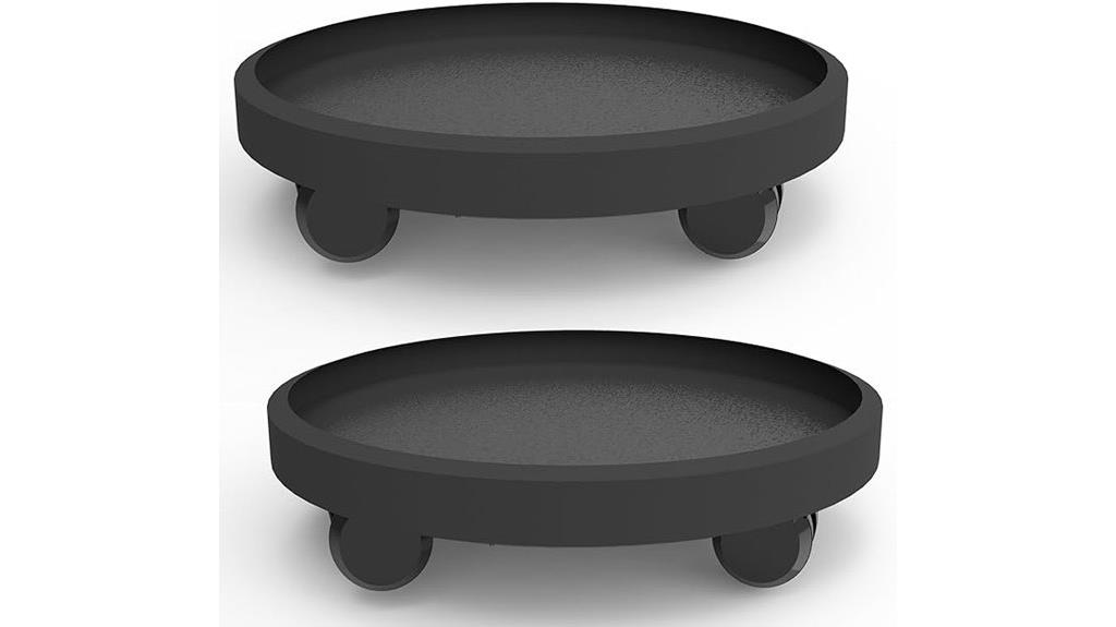 two heavy duty plant caddies