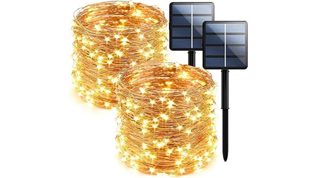 two pack solar string lights