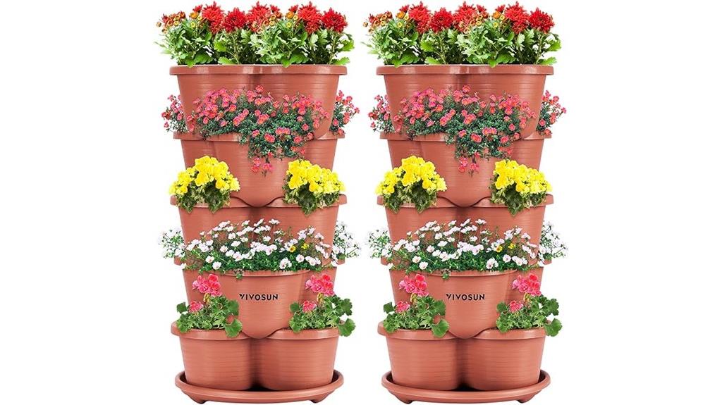 two planters five tiers