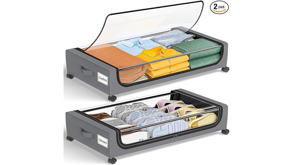 under bed storage with wheels
