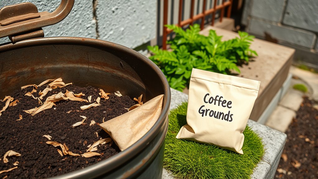 urban composting with coffee