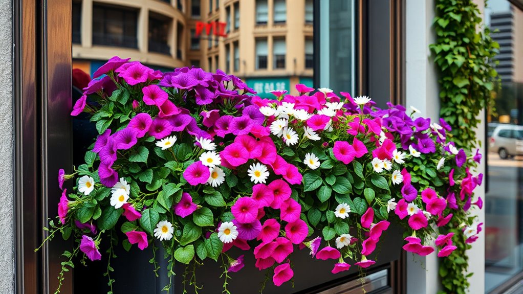urban gardening with window boxes