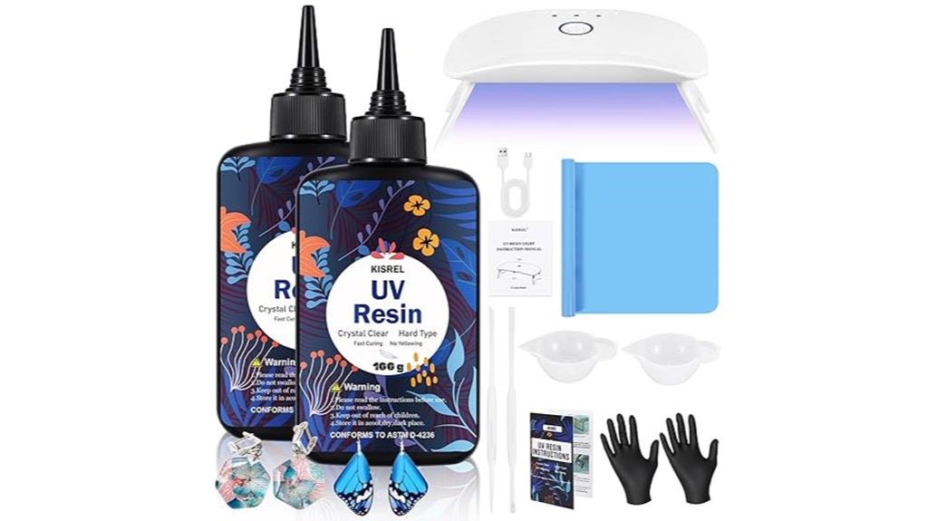 uv resin kit with light