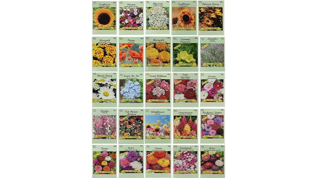 variety flower seed packets