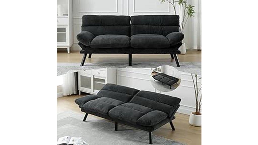 velvet sofa bed convertible