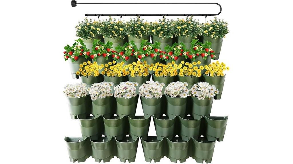vertical planters with 36 pockets