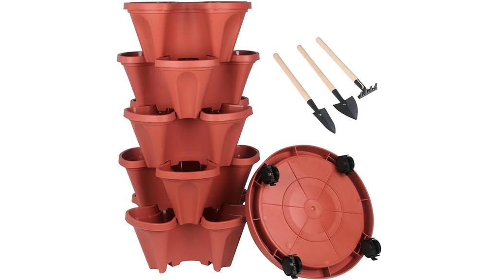 vertical stacking garden planters