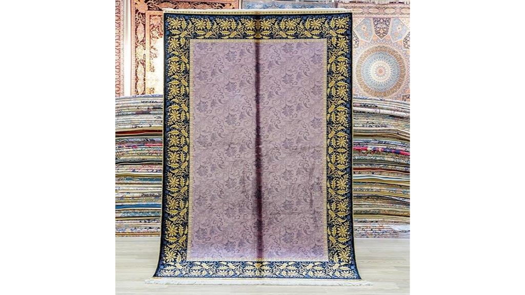 vintage silk oriental rug
