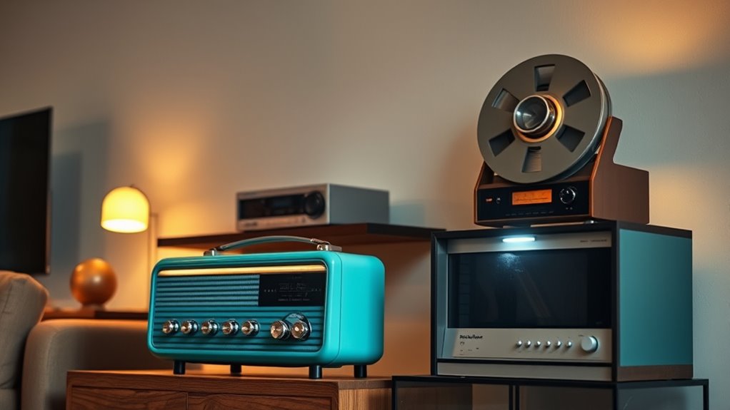 vintage tech as sustainable decor
