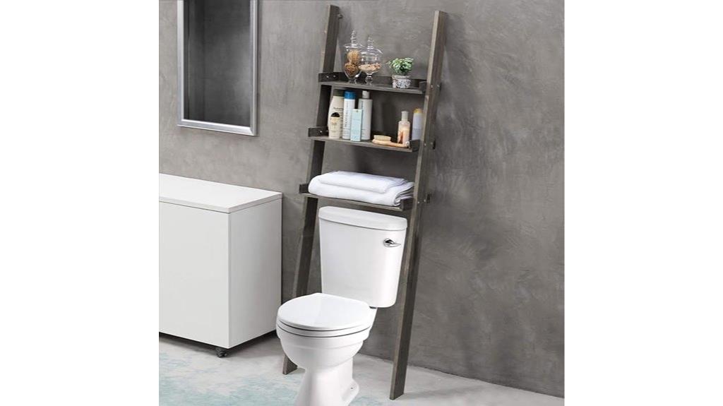 vintage wooden toilet storage