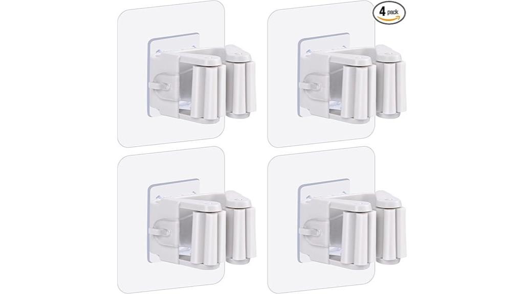 wall mount mop broom holder