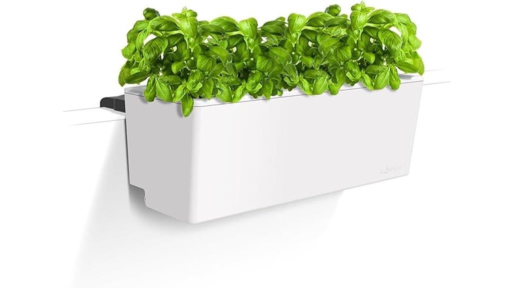 white 23 6 inch railing planter