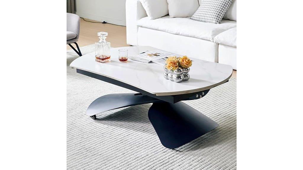 white convertible coffee table