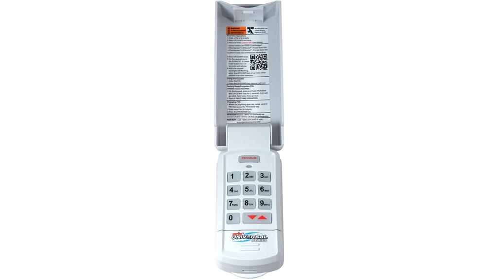 wireless garage door keypad