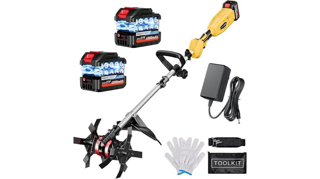 wireless garden tiller set