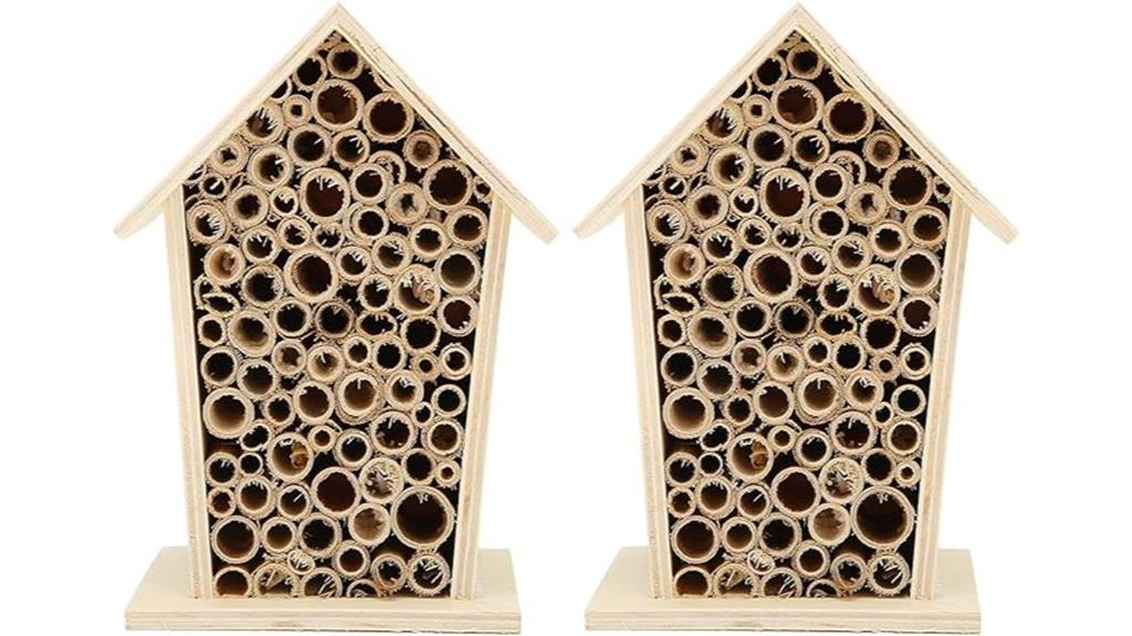 wooden bee house set