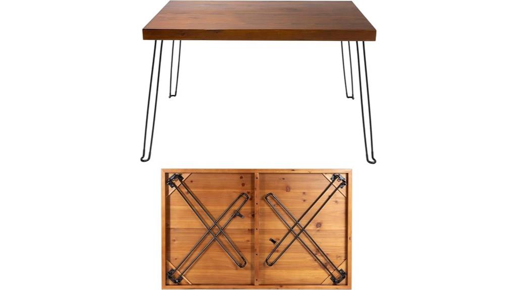 wooden folding dining table