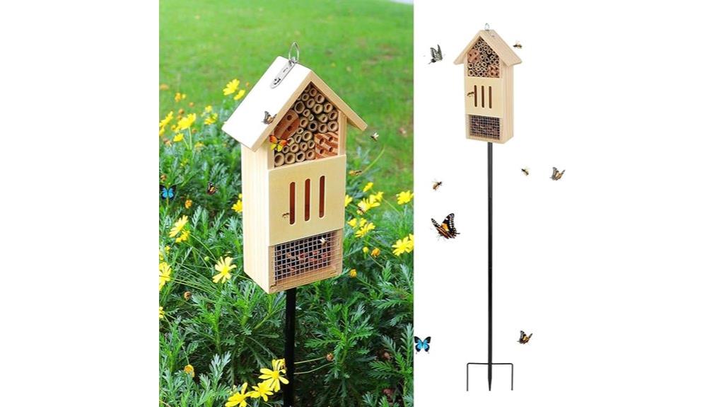 wooden insect house stake