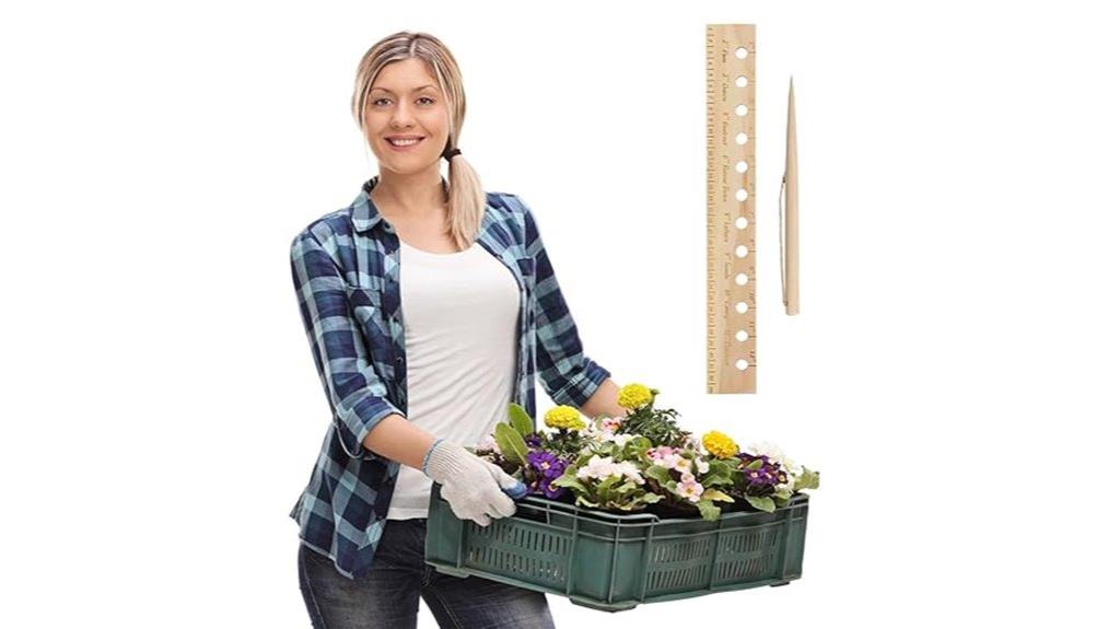 wooden ruler with holes