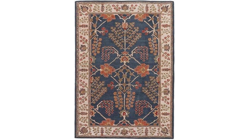 wool flower rug 4x6