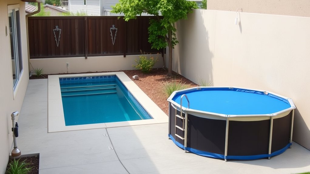 compact space saving swimming option