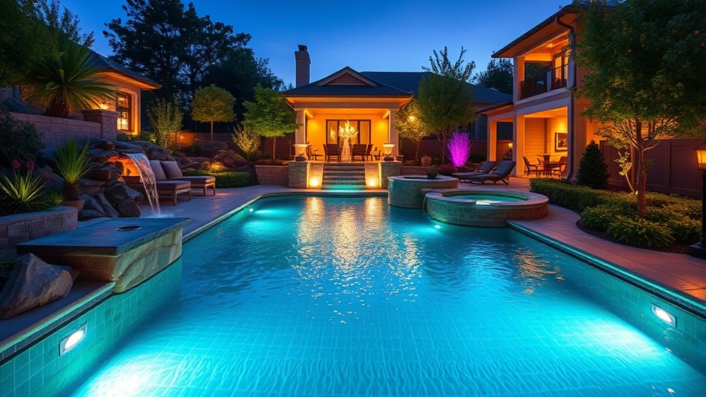 customizable pool lighting and features