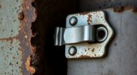 edge mounted corrosion resistant hardware