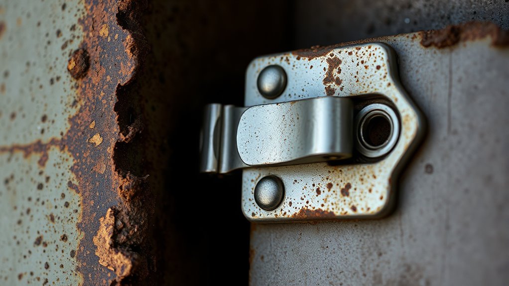 edge mounted corrosion resistant hardware