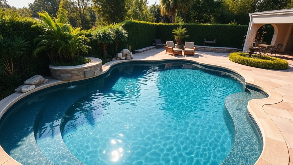 elegant curved pool designs