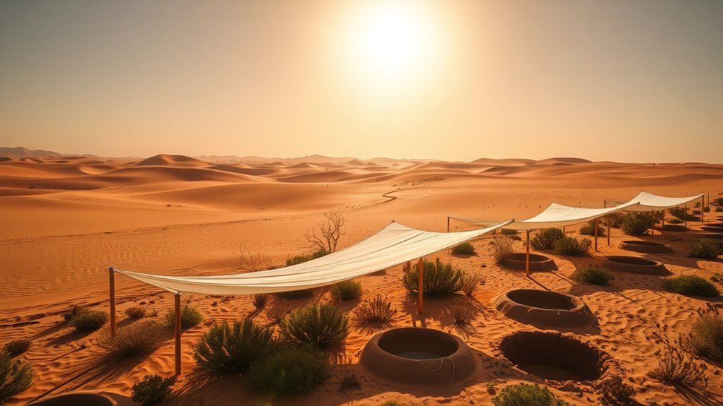 evaporation management in deserts