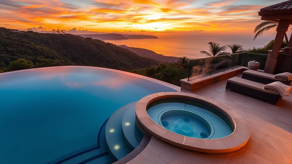 harmonious pool and spa