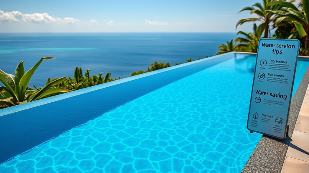 infinity pools water saving tips