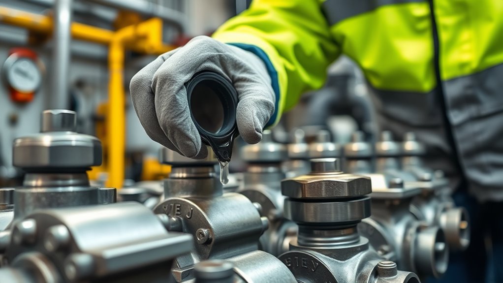 inspect seals for leaks