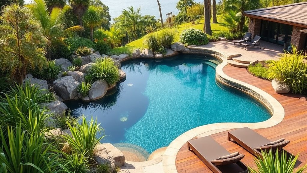 lagoon inspired naturalistic pools